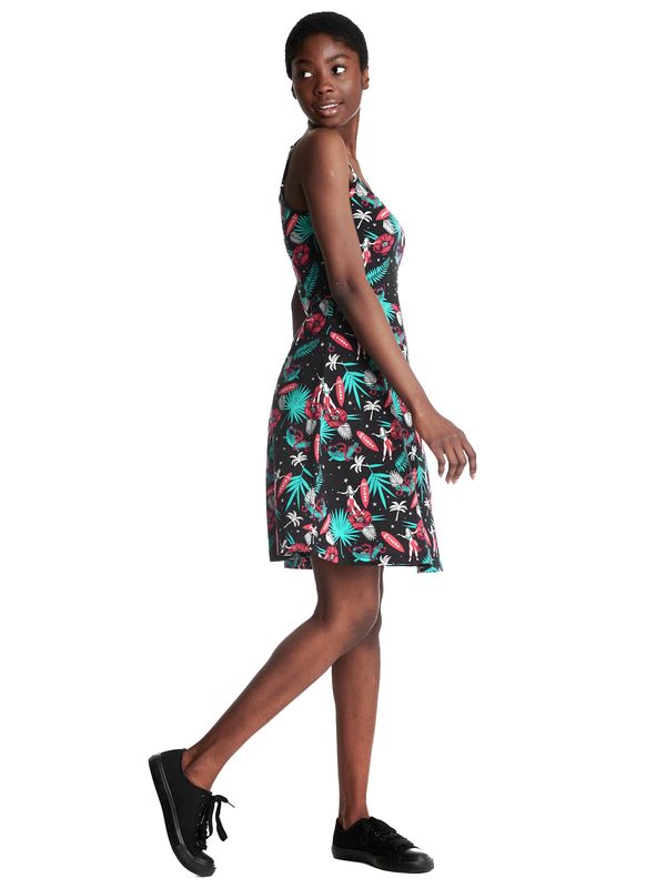 Nastrovje Potsdam Pussy Deluxe Aloha Damen Trägerkleid schwarz/allover Begrenzte Freigabe