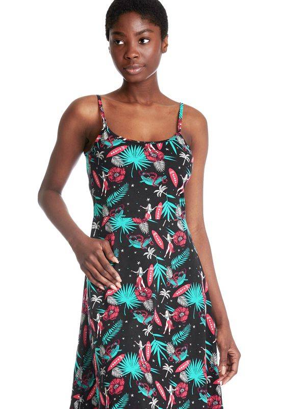Nastrovje Potsdam Pussy Deluxe Aloha Damen Trägerkleid schwarz/allover Begrenzte Freigabe