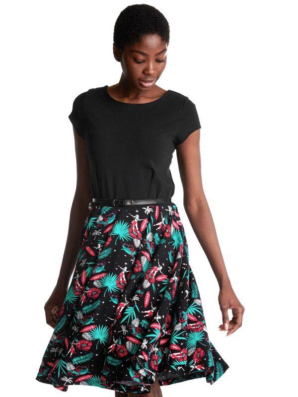 Nastrovje Potsdam Pussy Deluxe Aloha Damen Petticoat-Kleid schwarz/allover Letzte 3 Tage