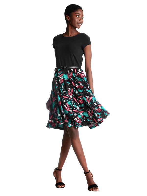 Nastrovje Potsdam Pussy Deluxe Aloha Damen Petticoat-Kleid schwarz/allover Letzte 3 Tage