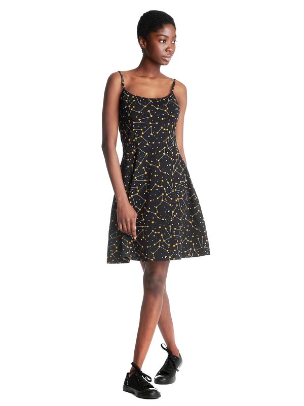 Nastrovje Potsdam Pussy Deluxe Celestial Stars Damen Trägerkleid schwarz allover Neueste Stile