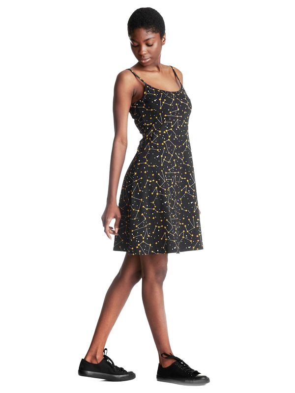 Nastrovje Potsdam Pussy Deluxe Celestial Stars Damen Trägerkleid schwarz allover Neueste Stile