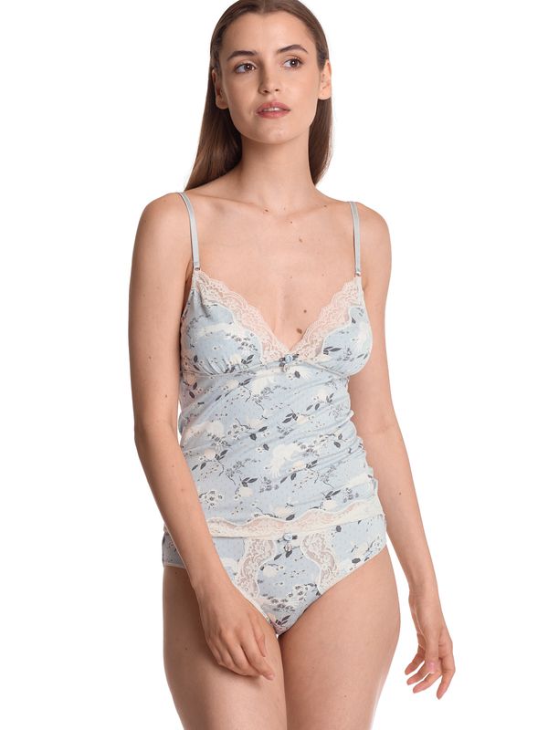 Nastrovje Potsdam Vive Maria Blue Dawn Damen Wäscheset: Top mit Slip blau allover Auslauf