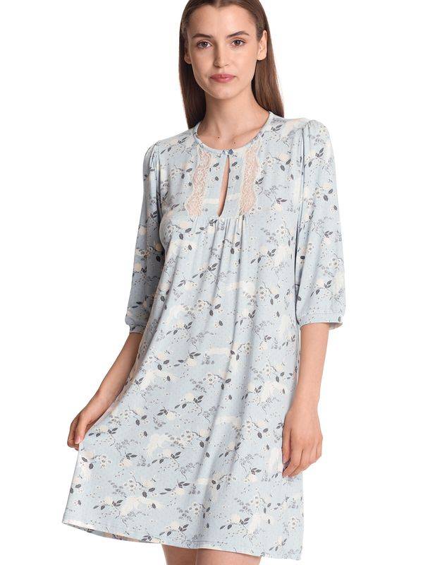 Nastrovje Potsdam Vive Maria Blue Dawn Damen Nachthemd blau allover Verkauf