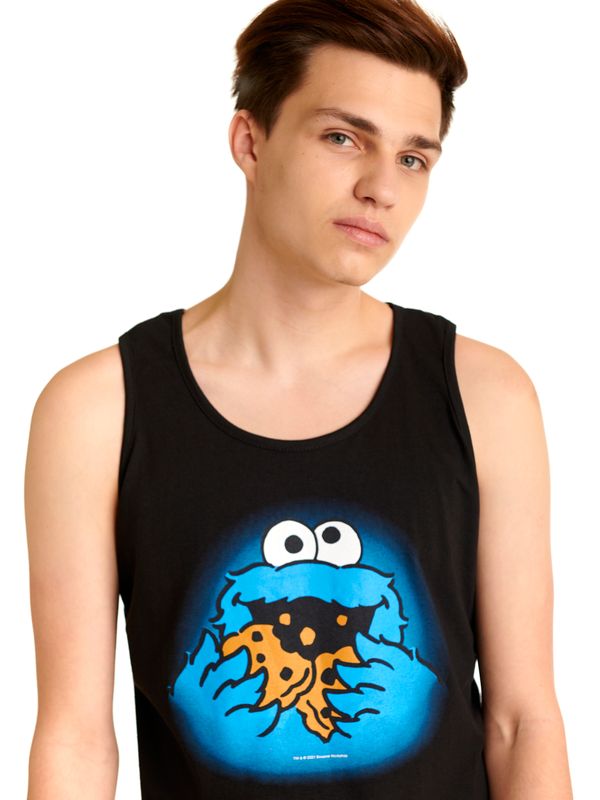 Nastrovje Potsdam Sesamstrasse Cookie Monster Herren Tanktop schwarz Großer Ausverkauf