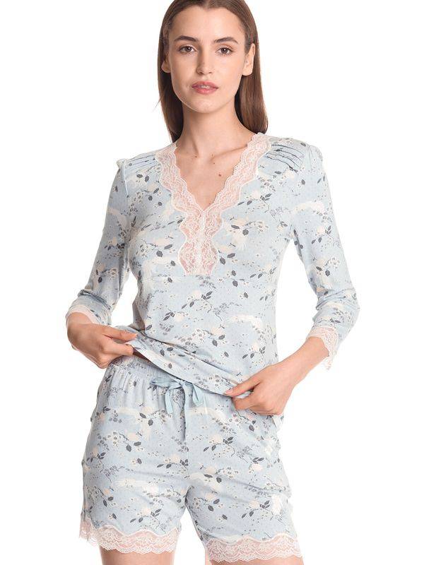 Nastrovje Potsdam Vive Maria Blue Sky Damen Pyjama blau allover Begrenztes Angebot