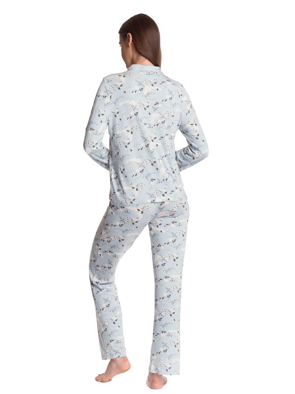 Nastrovje Potsdam Vive Maria Blue Monday Damen Pyjama blau allover Online Shopping