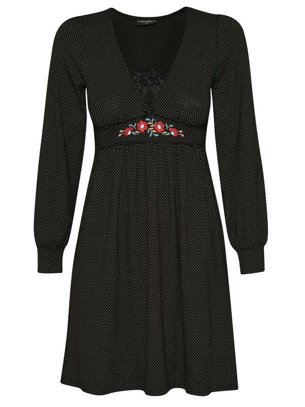 Nastrovje Potsdam Vive Maria Meadow Love Damen A-Linien-Kleid schwarz allover Preisnachlass