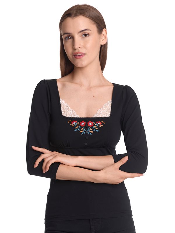 Nastrovje Potsdam Vive Maria Meadow Love Damen Langarmshirt schwarz Osterangebot