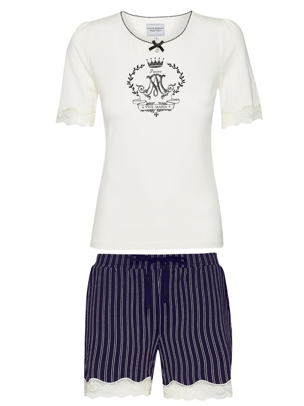 Nastrovje Potsdam Vive Maria My Princess Damen Pyjama creme/schwarz allover Valentinstagsangebot