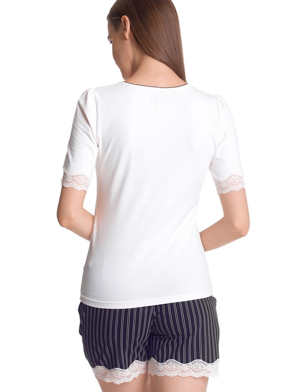 Nastrovje Potsdam Vive Maria My Princess Damen Pyjama creme/schwarz allover Valentinstagsangebot