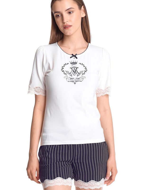 Nastrovje Potsdam Vive Maria My Princess Damen Pyjama creme/schwarz allover Valentinstagsangebot