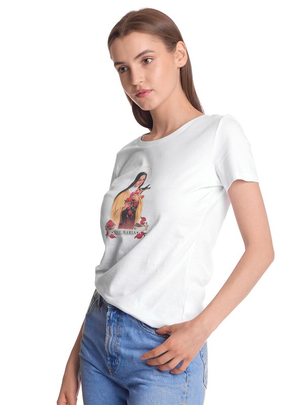 Nastrovje Potsdam Vive Maria Holy Therese Damen T-Shirt weiss Heißer Verkauf