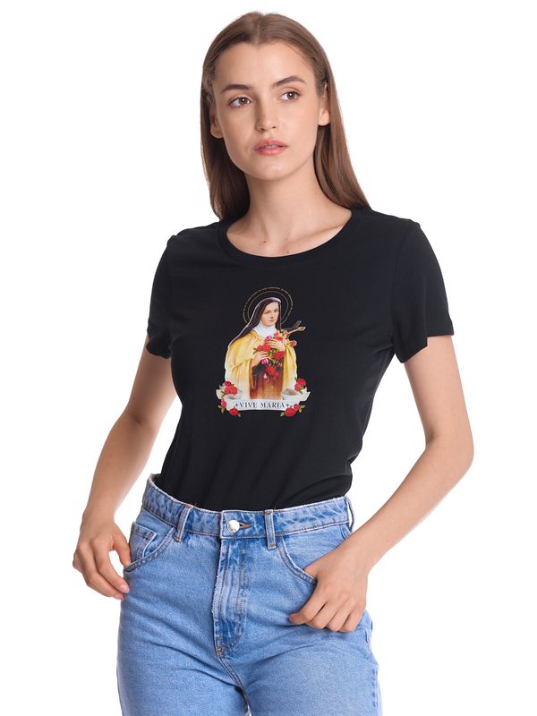 Nastrovje Potsdam Vive Maria Holy Therese Damen T-Shirt schwarz Top Angebot