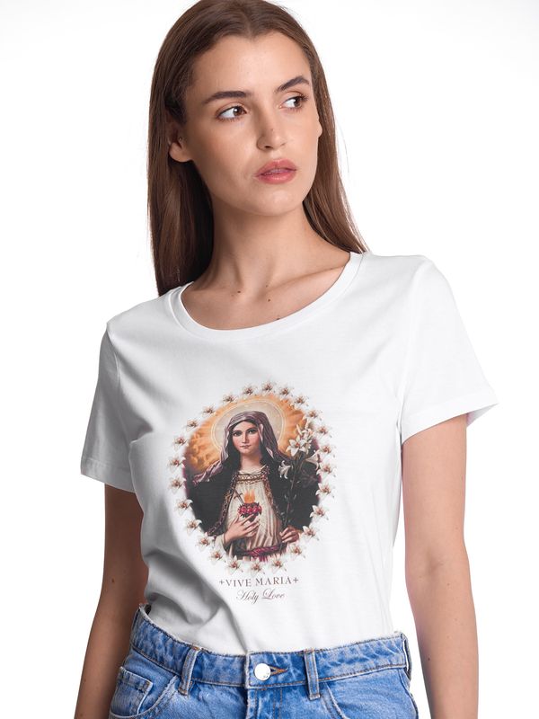 Nastrovje Potsdam Vive Maria Holy Love Damen T-Shirt weiss Blitzangebot