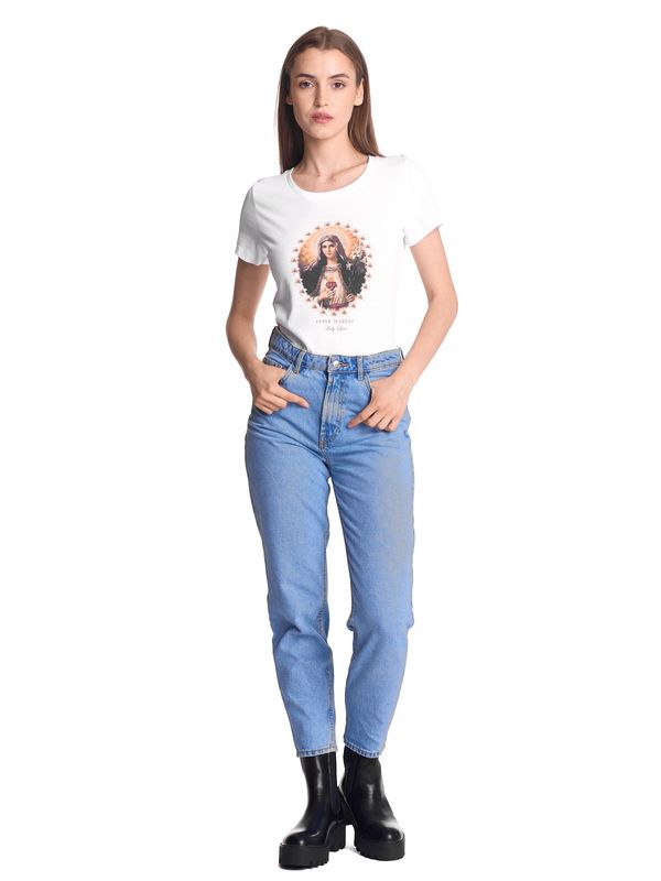 Nastrovje Potsdam Vive Maria Holy Love Damen T-Shirt weiss Blitzangebot