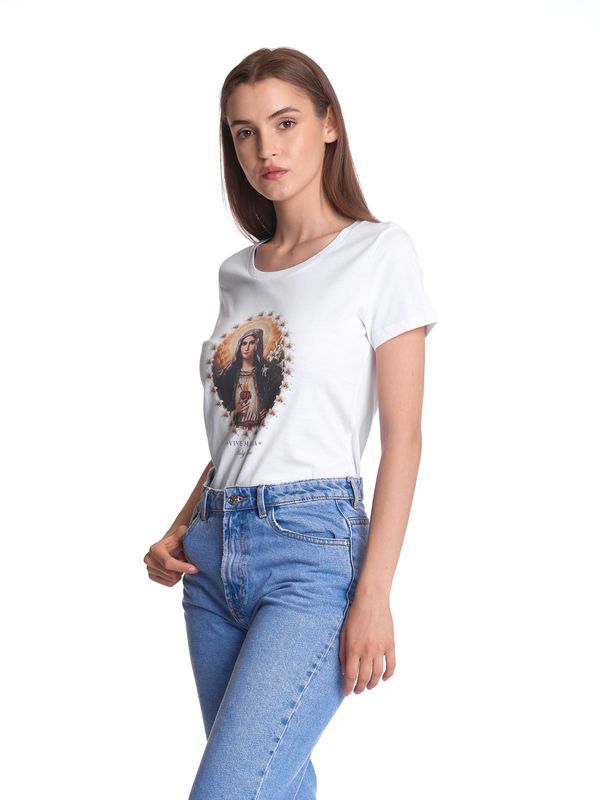 Nastrovje Potsdam Vive Maria Holy Love Damen T-Shirt weiss Blitzangebot