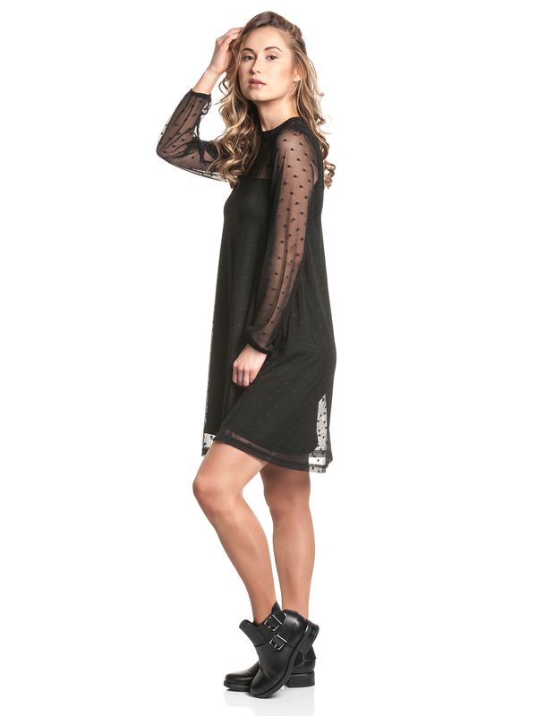 Nastrovje Potsdam Pussy Deluxe Black Dots Damen A-Linien-Kleid schwarz Begrenzte Freigabe