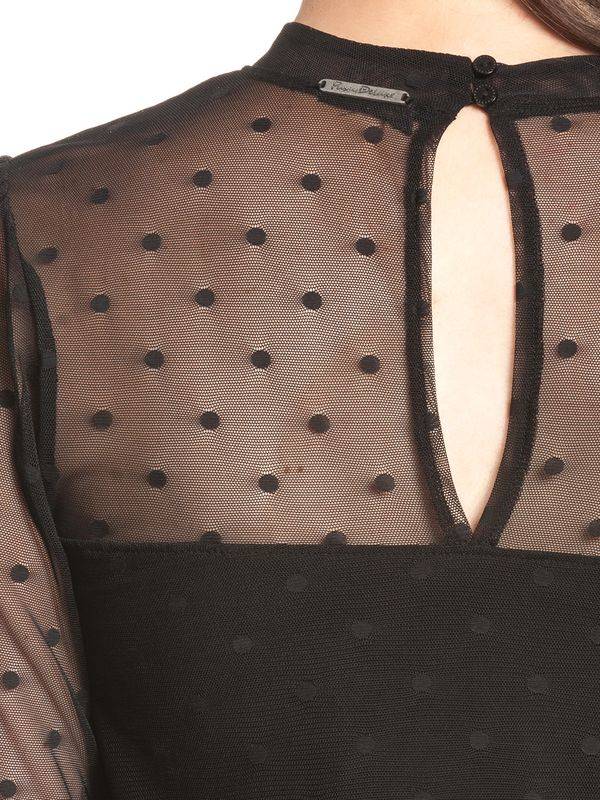 Nastrovje Potsdam Pussy Deluxe Black Dots Damen A-Linien-Kleid schwarz Begrenzte Freigabe