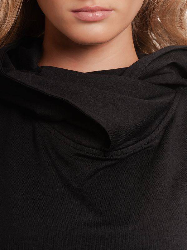 Nastrovje Potsdam Pussy Deluxe Black Dots Shawl Hooded Damen Sweatkleid schwarz Letzte 3 Tage