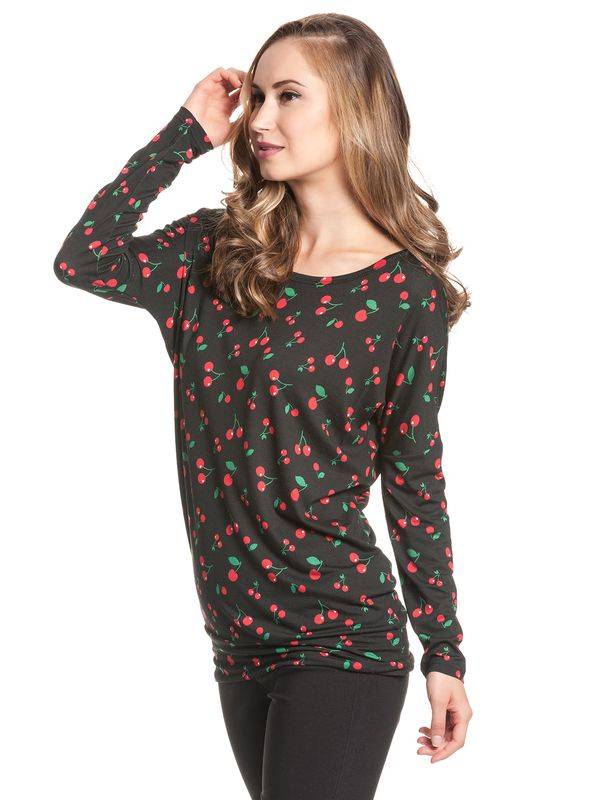 Nastrovje Potsdam Pussy Deluxe Cherries Damen Langarmshirt schwarz allover JETZT KAUFEN