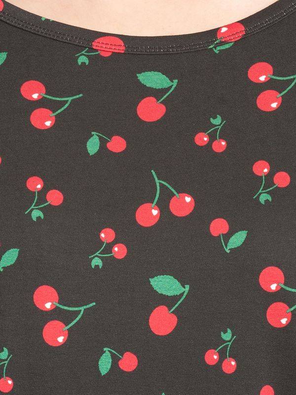 Nastrovje Potsdam Pussy Deluxe Cherries Damen Langarmshirt schwarz allover JETZT KAUFEN