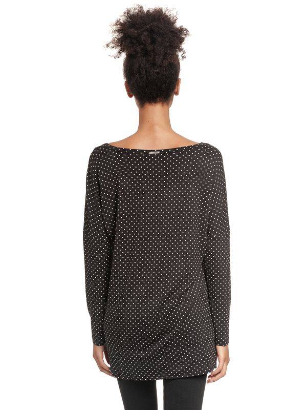 Nastrovje Potsdam Pussy Deluxe Little Dots Damen Langarmshirt schwarz allover Neueste Stile