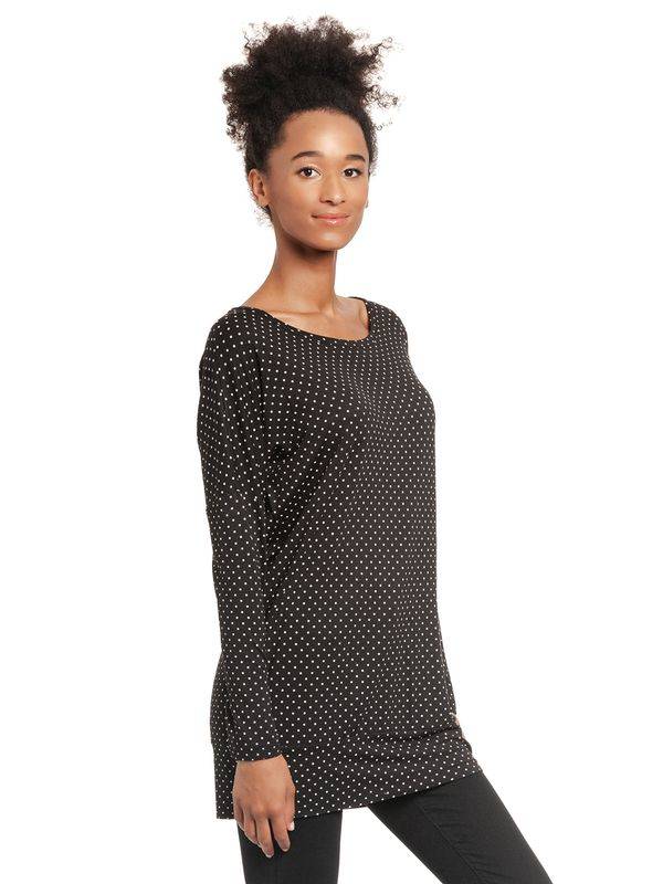 Nastrovje Potsdam Pussy Deluxe Little Dots Damen Langarmshirt schwarz allover Neueste Stile
