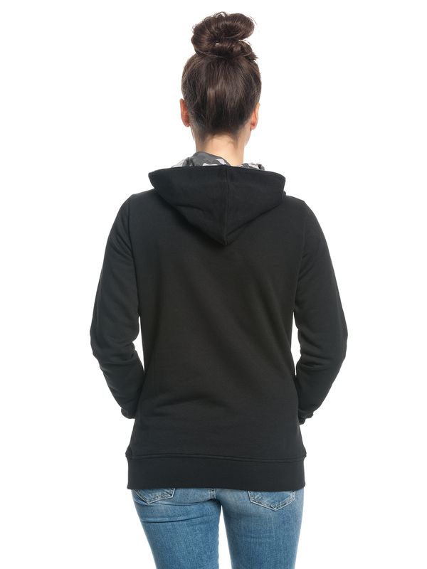 Nastrovje Potsdam Pussy Deluxe Logo Military Damen Schalkragenpullover schwarz/grau camouflage Letzte 2 Tage