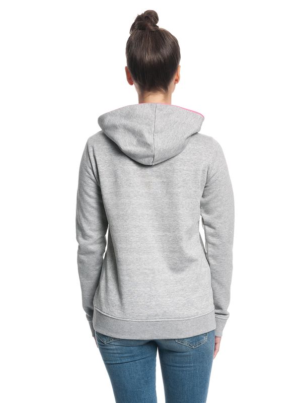 Nastrovje Potsdam Pussy Deluxe Logo Damen Schalkragenpullover grau meliert/pink Bis zu 50% Rabatt