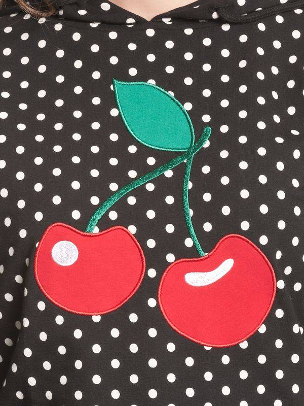 Nastrovje Potsdam Pussy Deluxe Big Cherry Damen Kapuzensweatshirt schwarz allover Bis zu 65% Rabatt