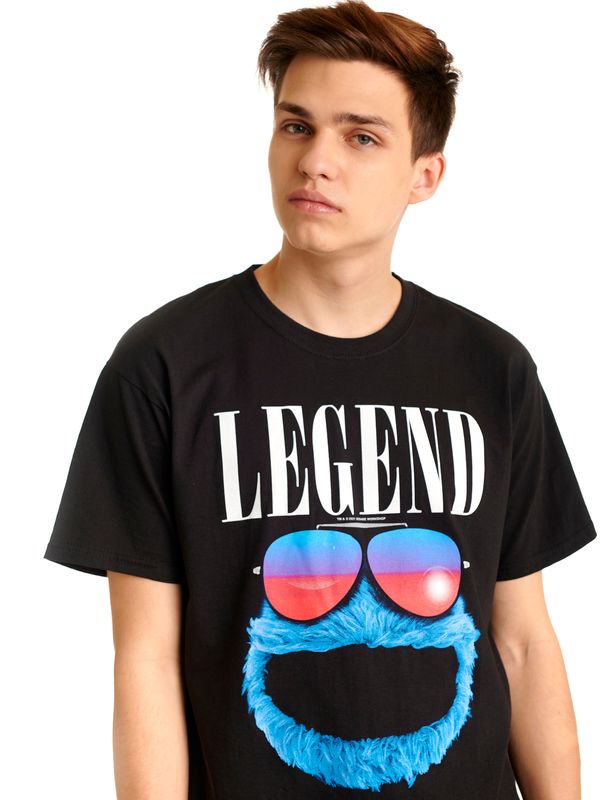 Nastrovje Potsdam Sesamstrasse Cookie Legend Herren T-Shirt schwarz Nur noch ein Tag übrig