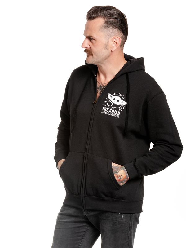 Nastrovje Potsdam The Mandalorian Baby Yoda Herren Kapuzensweatjacke schwarz Kostenloser Versand international
