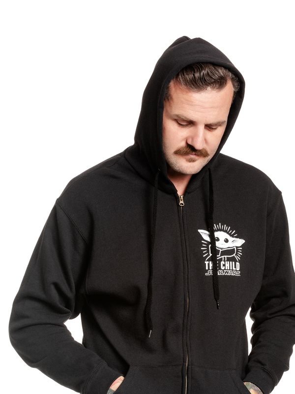 Nastrovje Potsdam The Mandalorian Baby Yoda Herren Kapuzensweatjacke schwarz Kostenloser Versand international