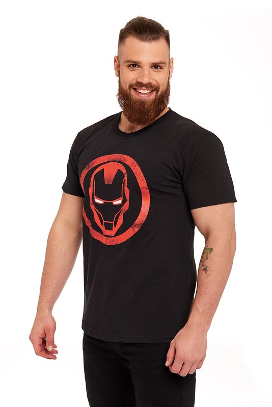 Nastrovje Potsdam Iron Man Sign Herren T-Shirt schwarz Rabatte dieses Monats