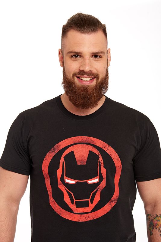 Nastrovje Potsdam Iron Man Sign Herren T-Shirt schwarz Rabatte dieses Monats
