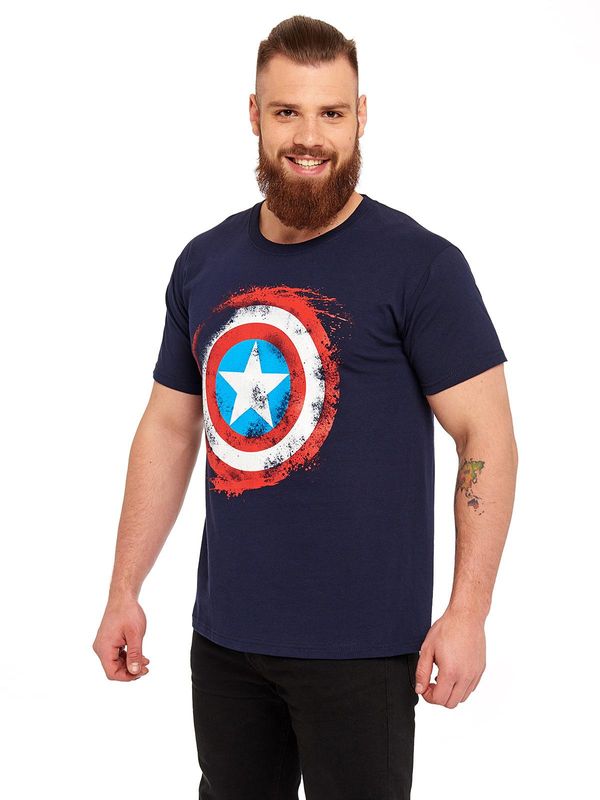 Nastrovje Potsdam Marvel Captain America Sign T-Shirt navy Outlet
