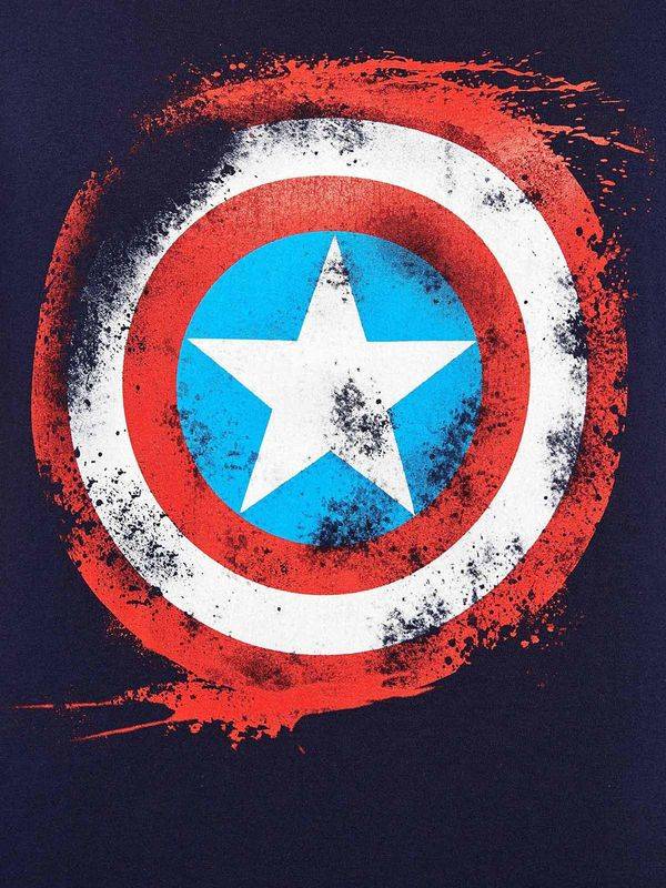 Nastrovje Potsdam Marvel Captain America Sign T-Shirt navy Outlet