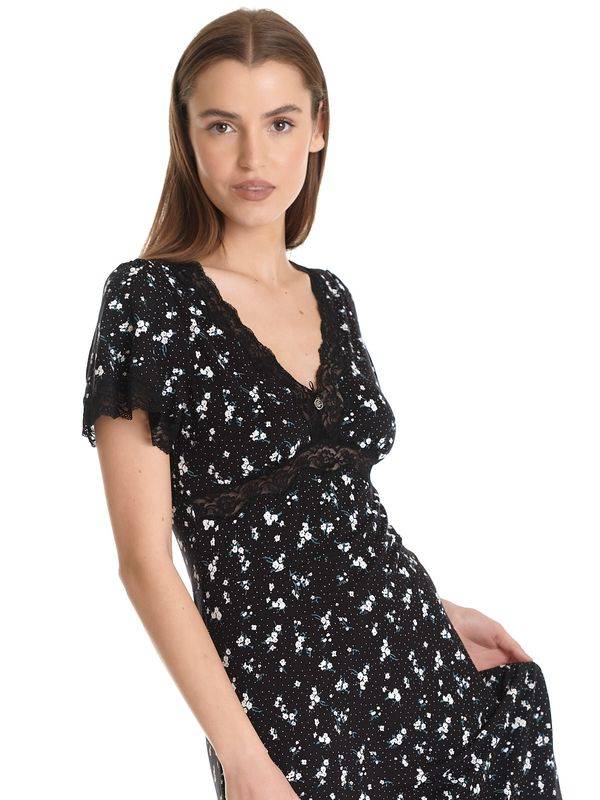 Nastrovje Potsdam Vive Maria Valérie In Paris Damen A-Linien-Kleid schwarz allover Saisonschlussverkauf