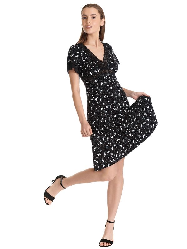 Nastrovje Potsdam Vive Maria Valérie In Paris Damen A-Linien-Kleid schwarz allover Saisonschlussverkauf