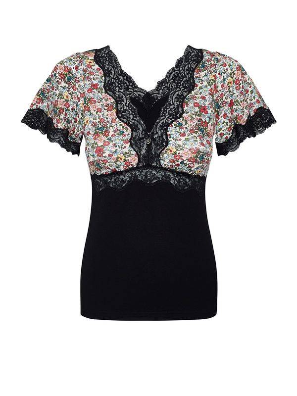 Nastrovje Potsdam Vive Maria French Flower Damen T-Shirt schwarz/creme allover Heißer Verkauf