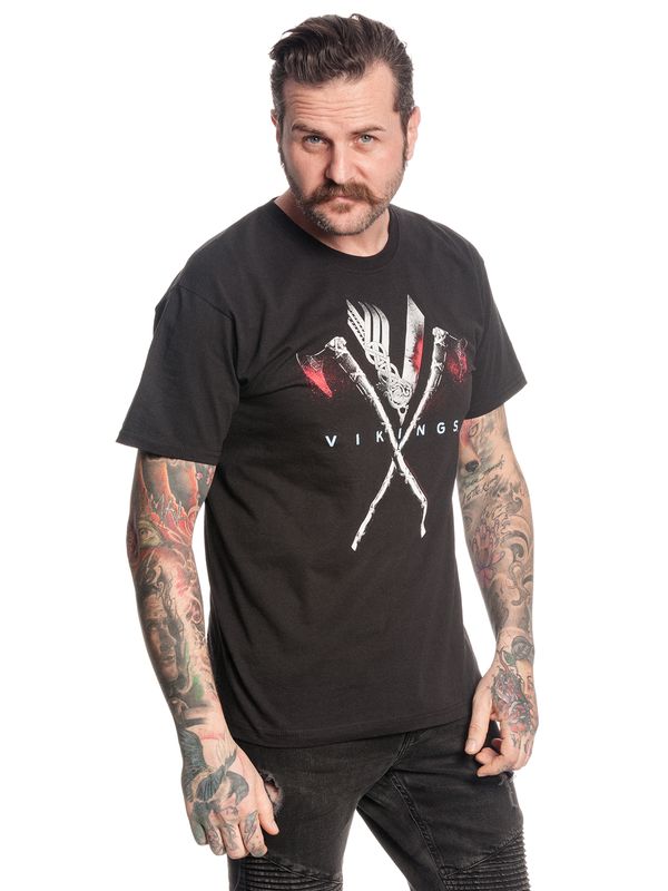 Nastrovje Potsdam Vikings Axe Herren T-Shirt schwarz Tägliche Deals