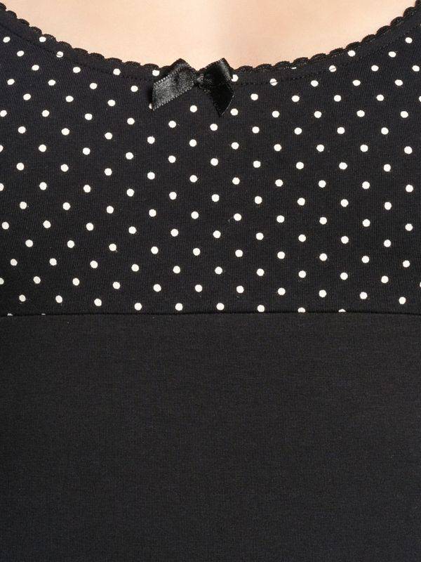 Nastrovje Potsdam Pussy Deluxe Mini Dots Evie Damen T-Shirt schwarz allover Letzter Tag