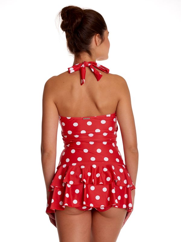 Nastrovje Potsdam Pussy Deluxe Damen Badeanzug rot allover Speichern exportieren