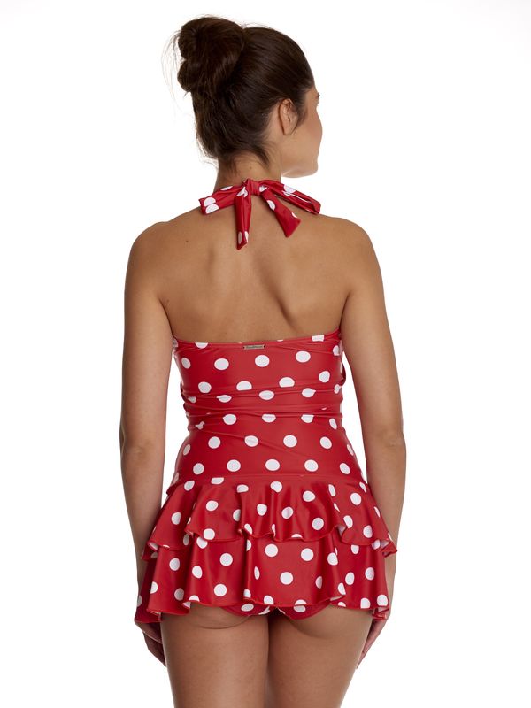 Nastrovje Potsdam Pussy Deluxe Damen Badeanzug rot allover Speichern exportieren