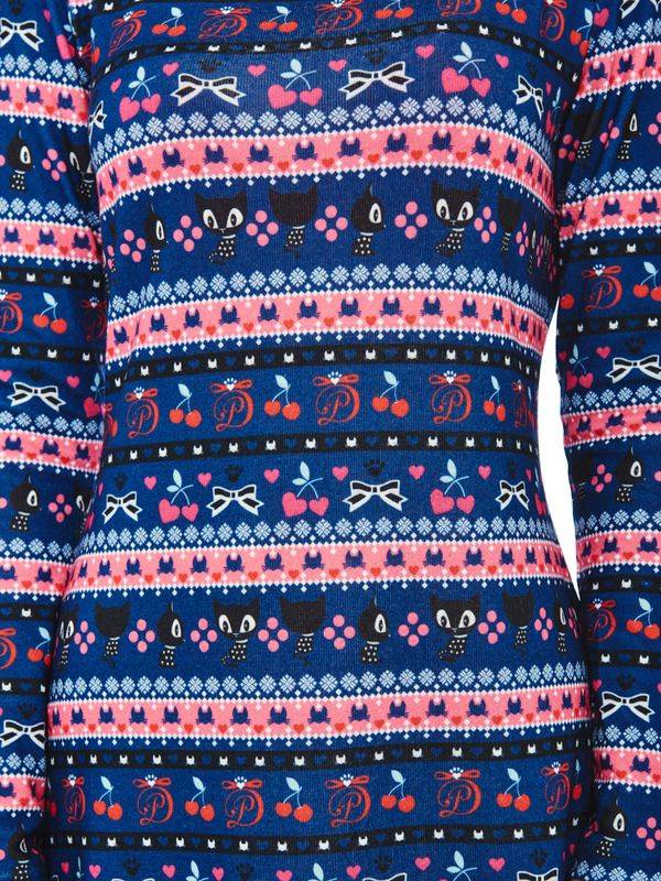 Nastrovje Potsdam Pussy Deluxe Cherry Winter Damen A-Linien-Kleid mehrfarbig Im Verkauf