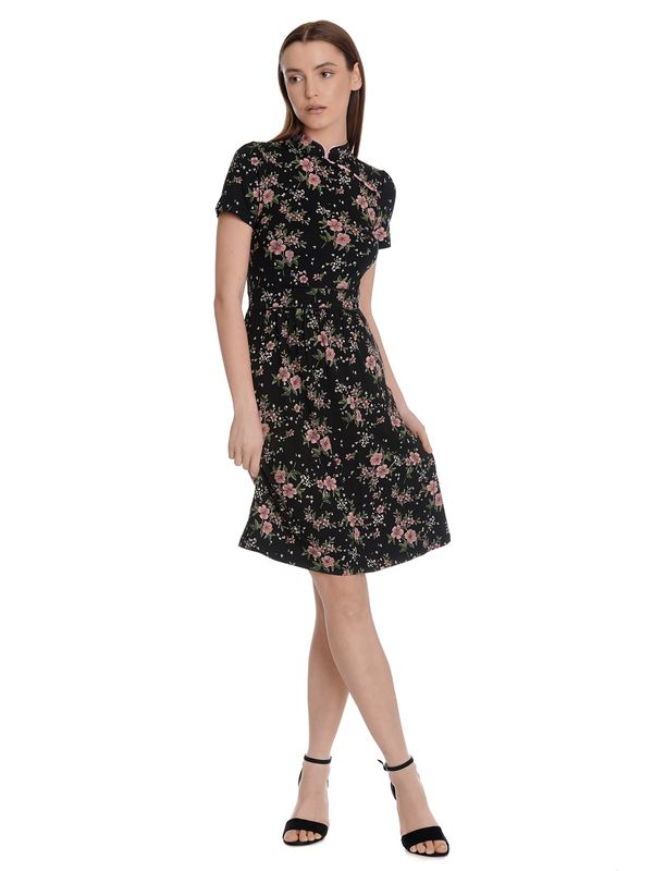 Nastrovje Potsdam Vive Maria Hibiscus Asia Damen A-Linien-Kleid schwarz allover Meist gekauft