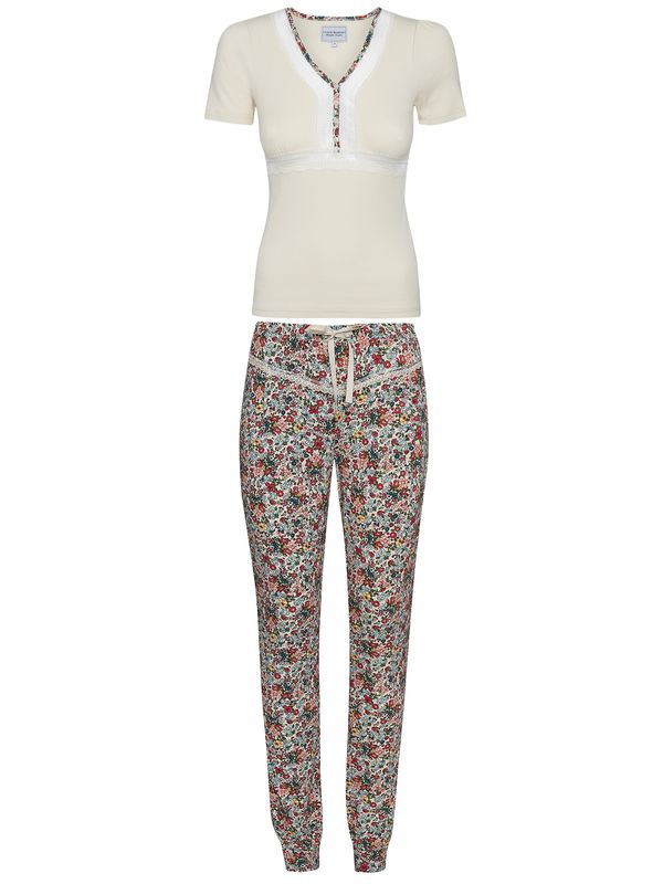 Nastrovje Potsdam Vive Maria French Flower Damen Pyjama creme/allover Versandkostenfrei