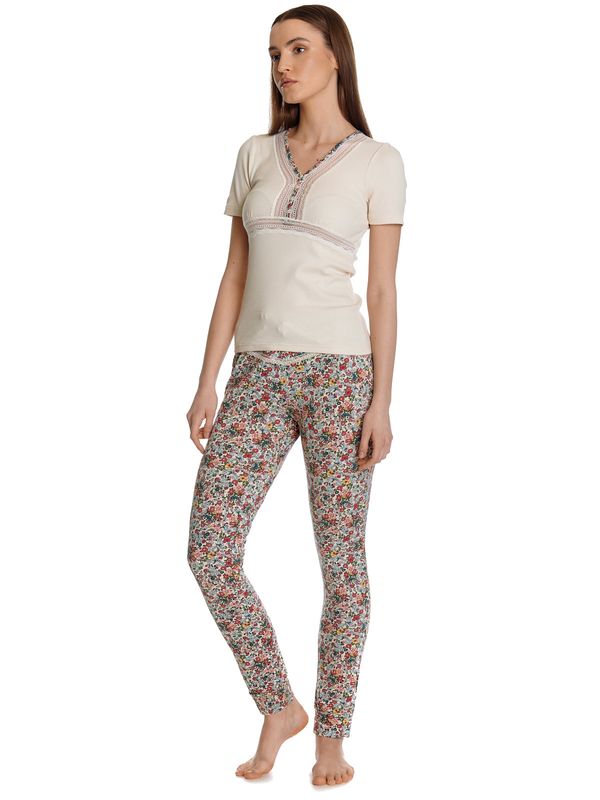 Nastrovje Potsdam Vive Maria French Flower Damen Pyjama creme/allover Versandkostenfrei