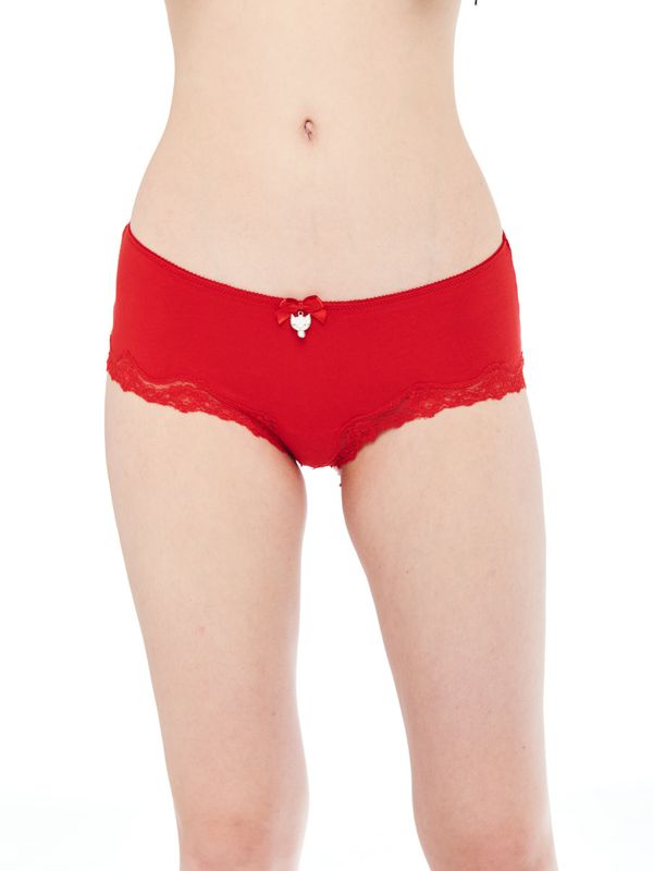 Nastrovje Potsdam Pussy Deluxe 3er Set Hipster Damen Hipster-Set rot allover Muttertagsangebot